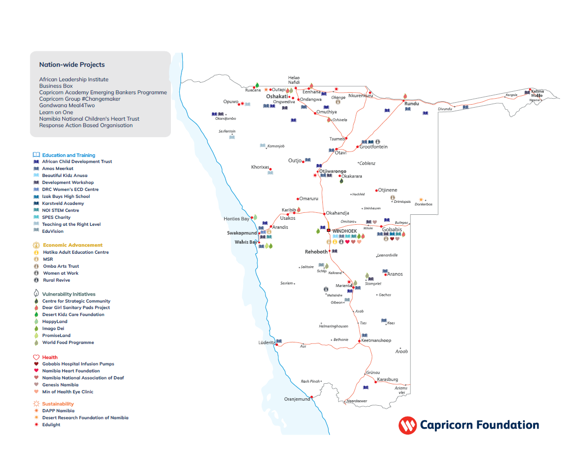 Capricorn Foundation Map July 2024
