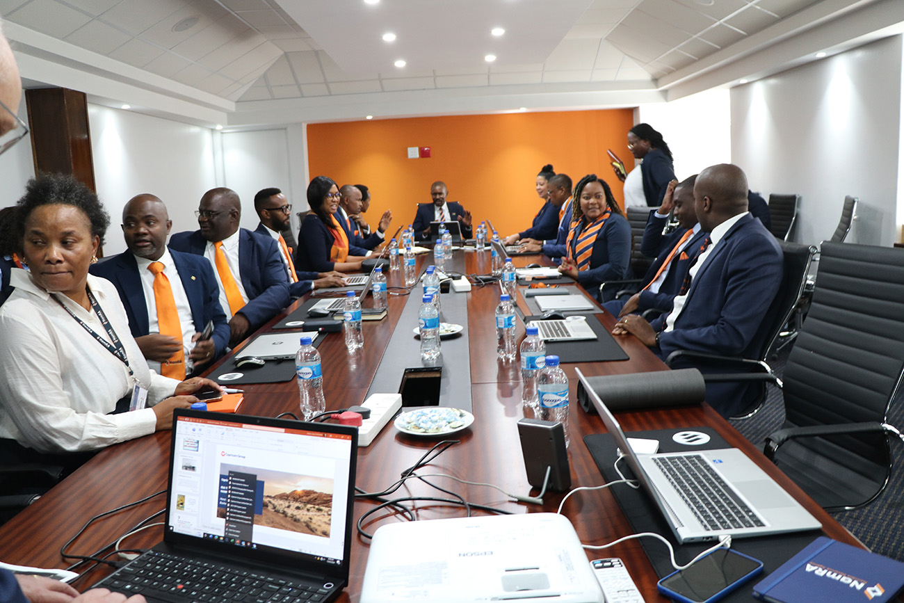 Members of NamRA’s Enterprise Risk Management Committee and Senior Managers getting ready for the workshop session