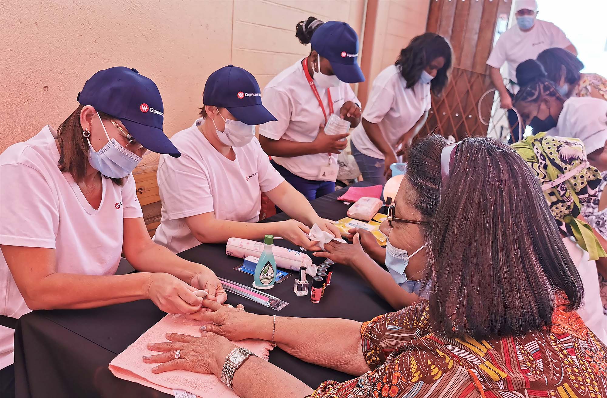 ChangeMakers giving manicures to the elderly